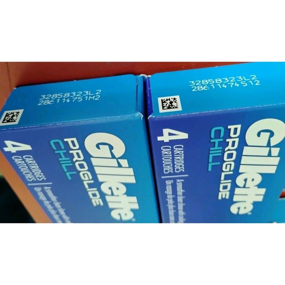 Lot of 4 Gillette ProGlide Chill Razor Blade Refills 4ct Packs 16 Blades Total